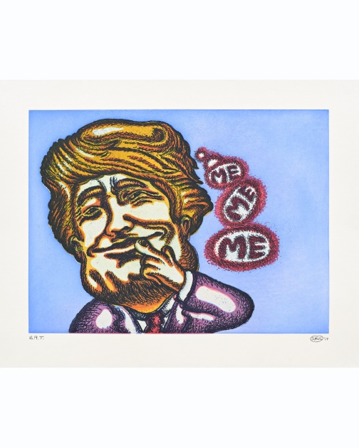 "Trump Thinks" (2017) by Peter Saul