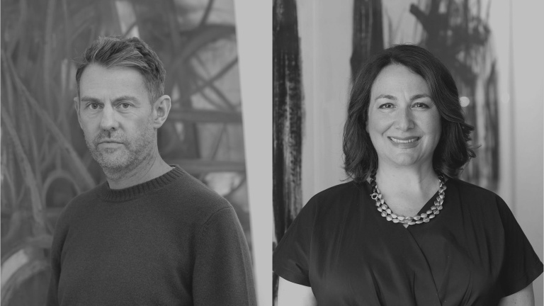 (Left) Nigel Cooke. Photo by Damian Griffiths (Right) Judy Hecker
