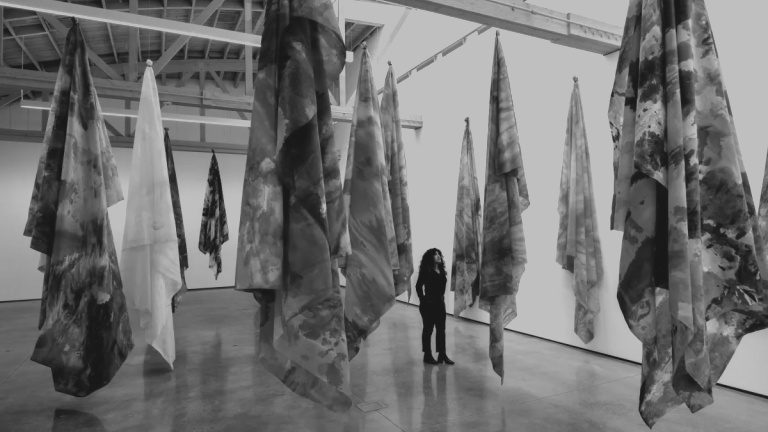 Installation view, “Sam Gilliam: The Last Five Years,” David Kordansky Gallery, Los Angeles. (Jeff McLane / Sam Gilliam/David Kordansky Gallery)