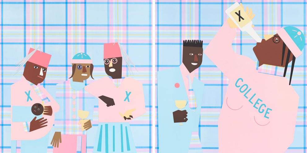 Detail of "Mama Gotta Have a Life Too" (2022) by Nina Chanel Abney