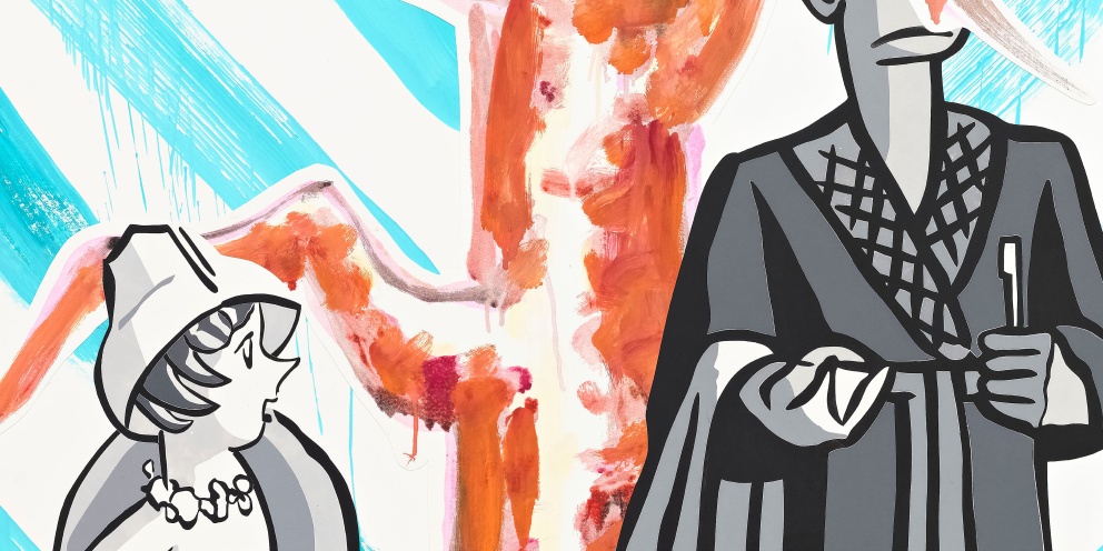 Detail of "Untitled" (2024) by David Salle