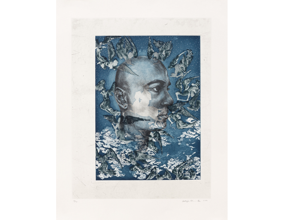 Example of etching: Shahzia Sikander "Portrait of the Artist"