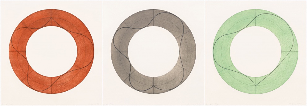"Ring Image A, B & C" (2008) by Robert Mangold 