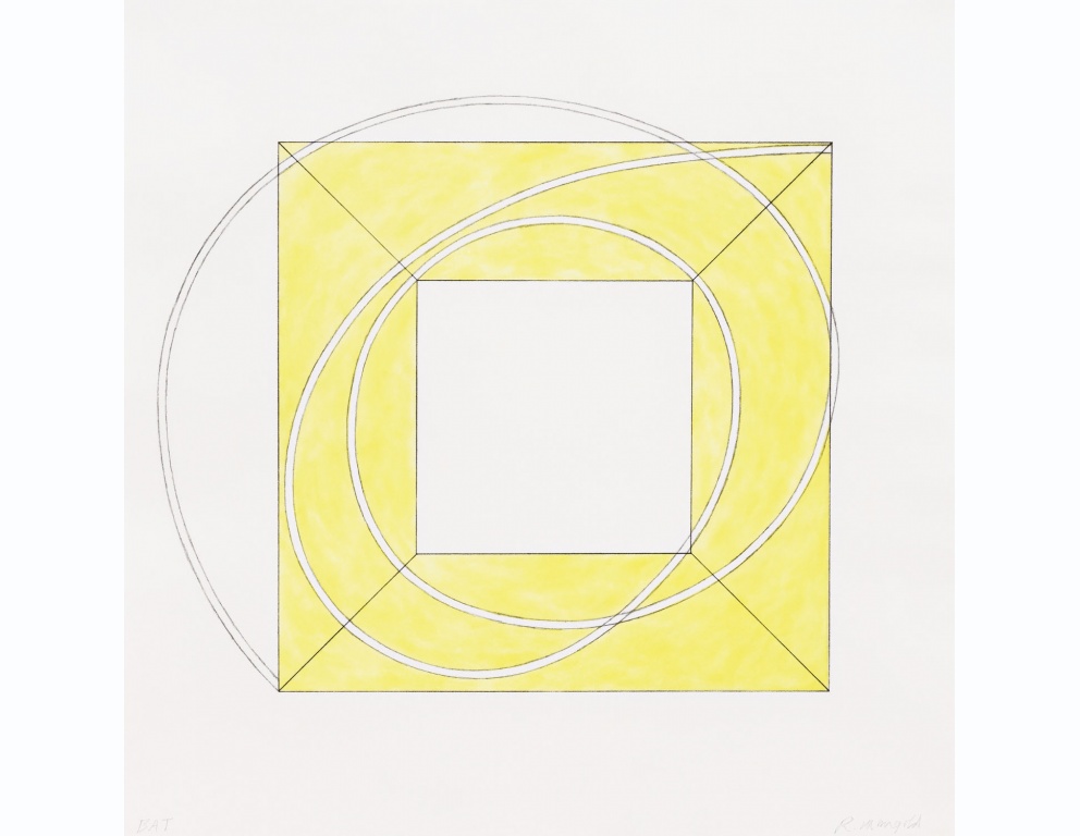 "Framed Square with Open Center A" (2013) by Robert Mangold 