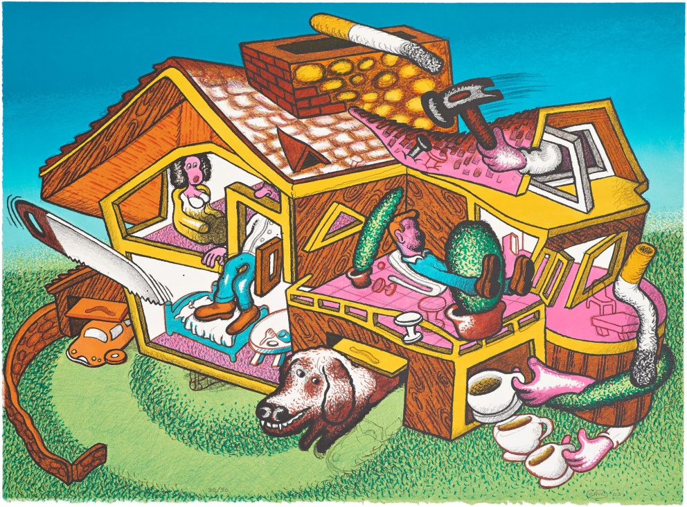 "Modern Home" (2003) by Peter Saul
