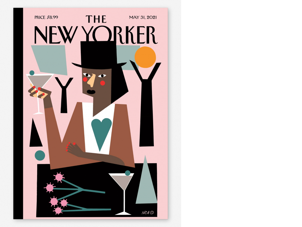 "Happy Hours" by Nina Chanel Abney for the New Yorker. 