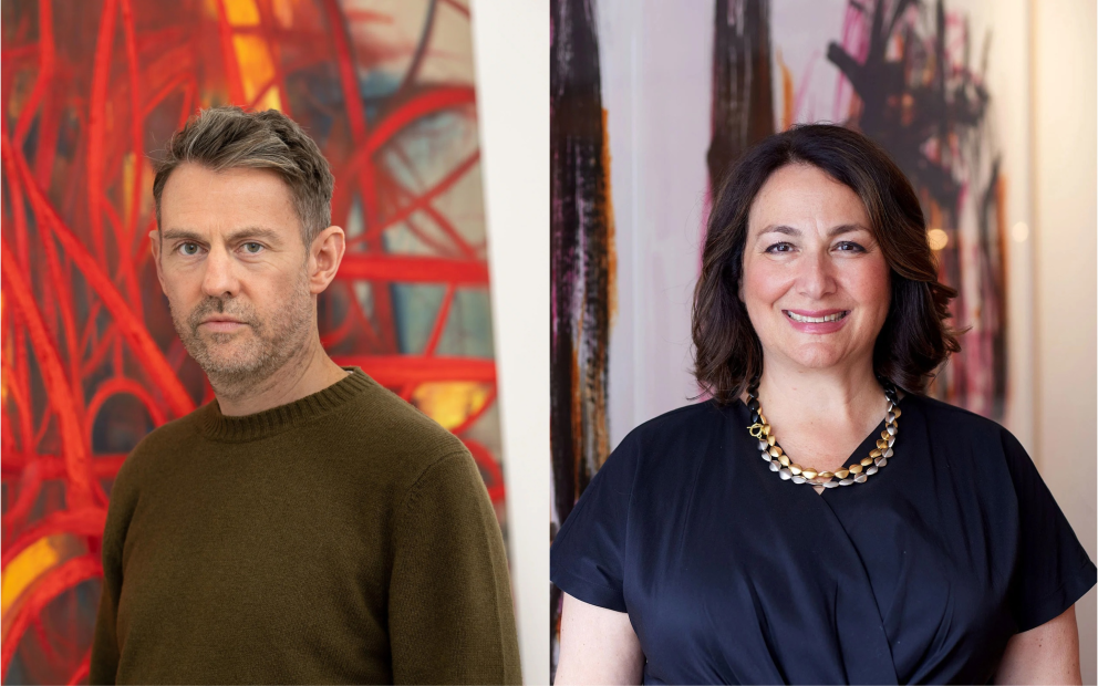 (Left) Nigel Cooke. Photo by Damian Griffiths (Right) Judy Hecker