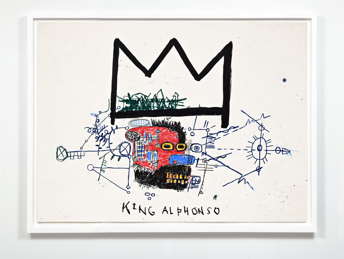 "King Alphonso" (2025) After Jean-Michel Basquiat (1960-1988)